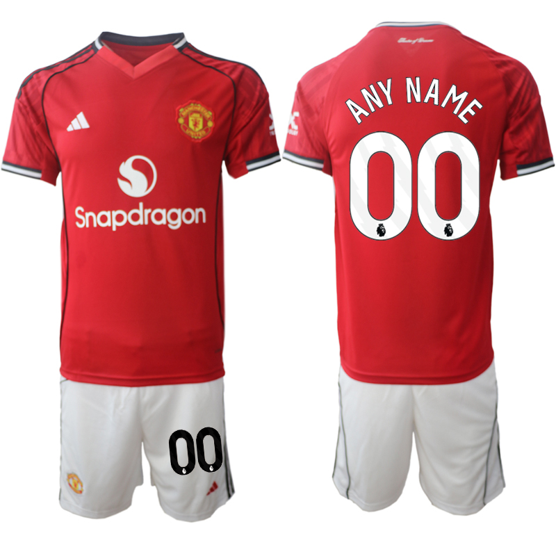 Men 2025-2026 Club Manchester United home Red customized Soccer Jersey->customized soccer jersey->Custom Jersey